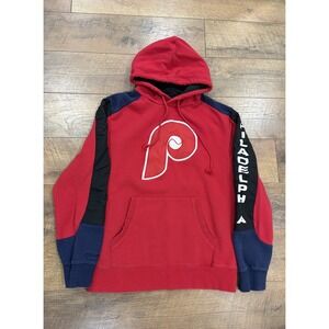 Philadelphia Phillies Mitchell & Ness Cooperstown Retro Hoodie Red Medium